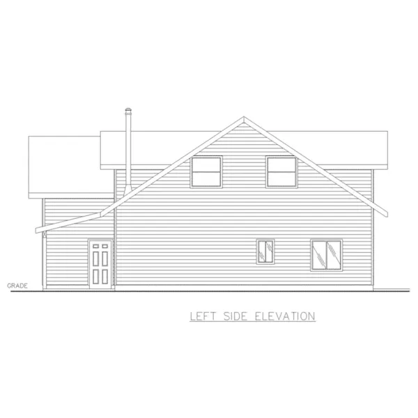 Building Plans Left Elevation -  133D-7504 | House Plans and More