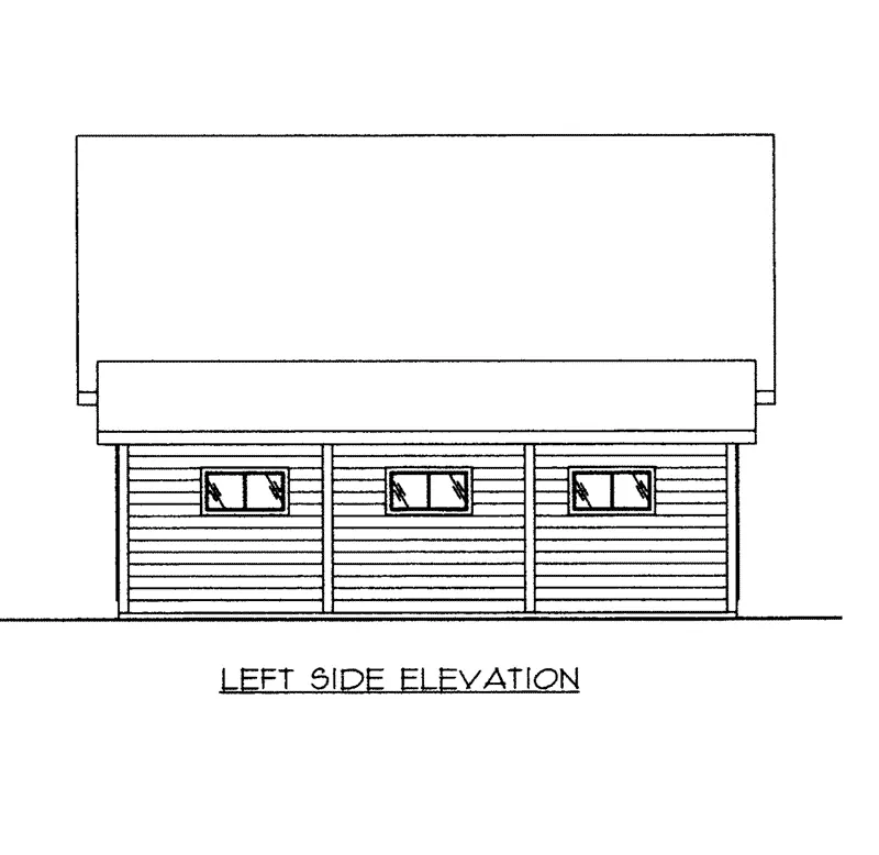 Building Plans Left Elevation -  133D-7507 | House Plans and More