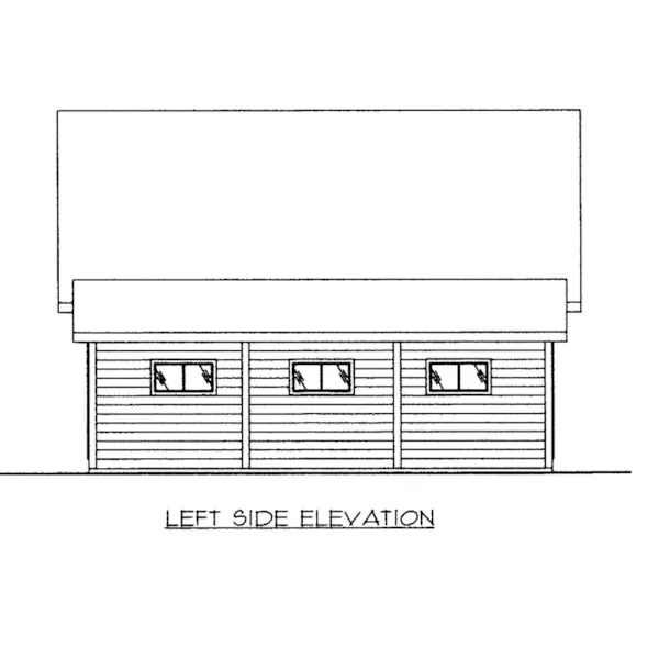 Building Plans Left Elevation -  133D-7507 | House Plans and More