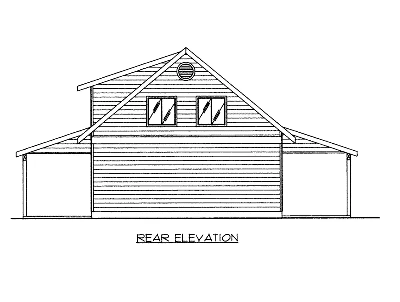 Building Plans Rear Elevation -  133D-7507 | House Plans and More