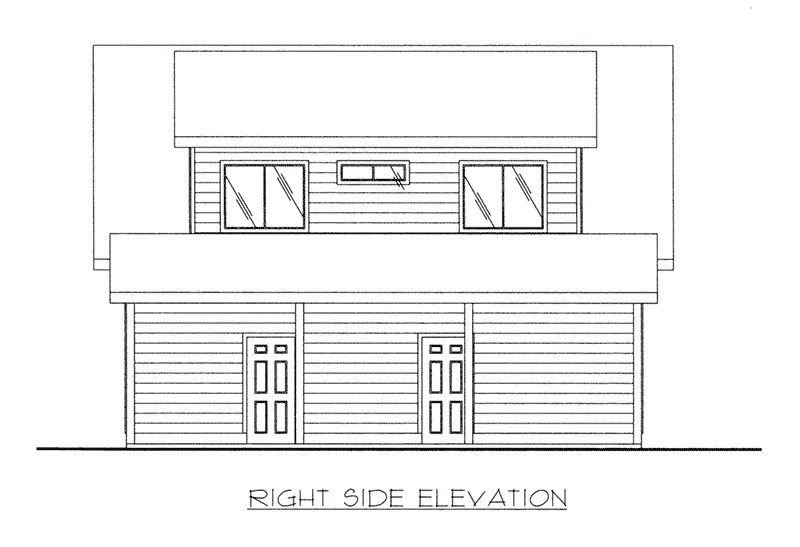 Building Plans Right Elevation -  133D-7507 | House Plans and More