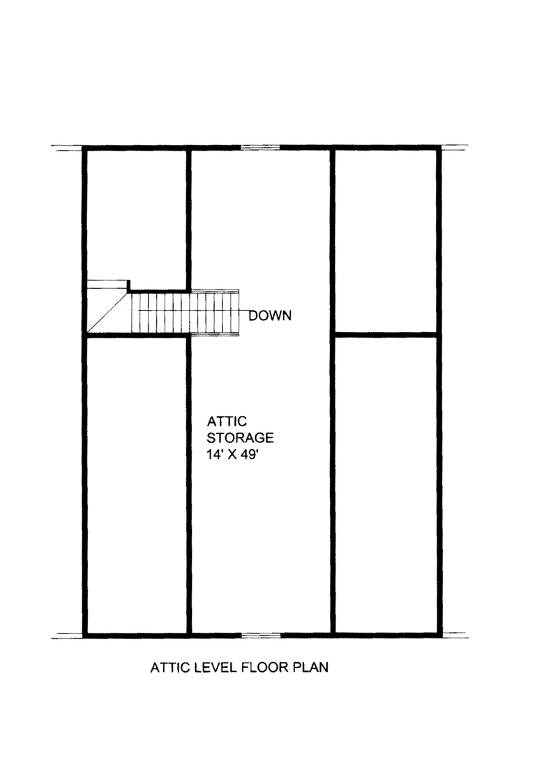 Building Plans Attic Floor Plan -  133D-7508 | House Plans and More