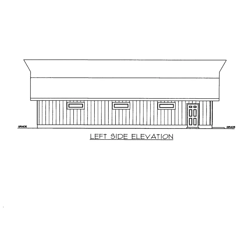 Building Plans Left Elevation -  133D-7508 | House Plans and More