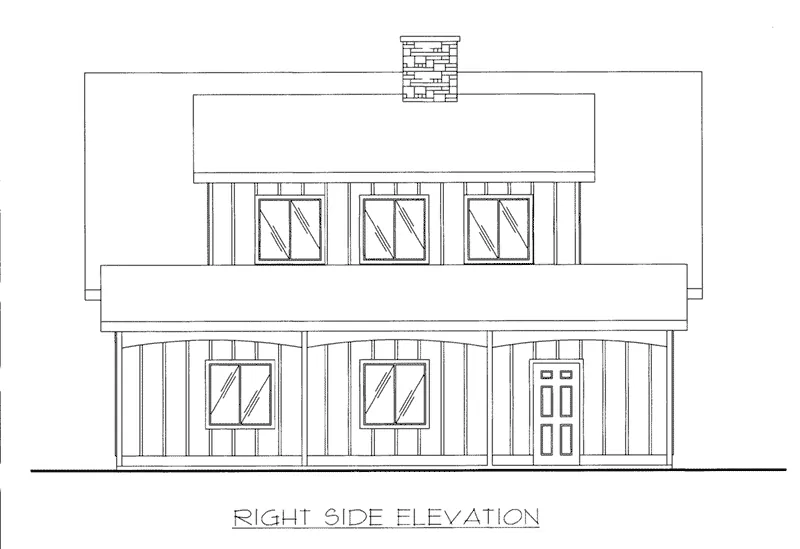 Building Plans Right Elevation -  133D-7509 | House Plans and More