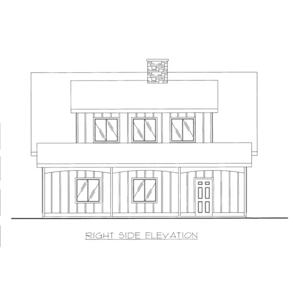 Building Plans Right Elevation -  133D-7509 | House Plans and More