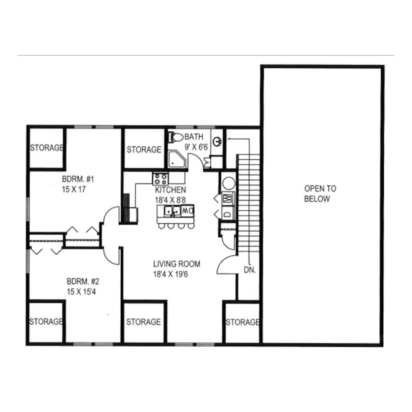 Rustic House Plan Second Floor -  133D-7511 | House Plans and More