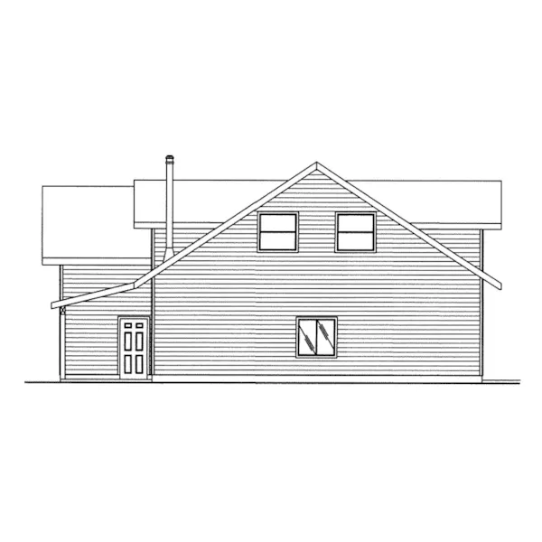 Rustic House Plan Left Elevation -  133D-7511 | House Plans and More