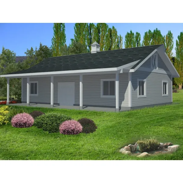 Building Plans Front of Home - Monty Workshop & Fishing Room 133D-7512 | House Plans and More