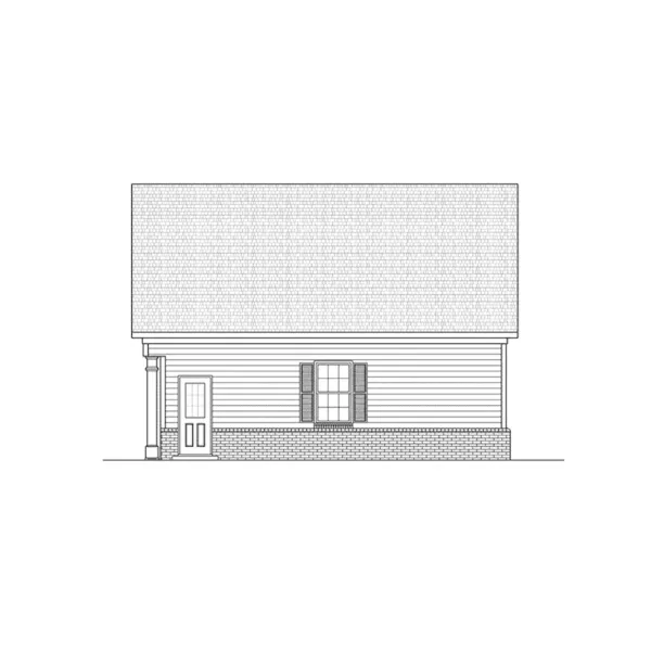 Building Plans Right Elevation -  136D-6004 | House Plans and More