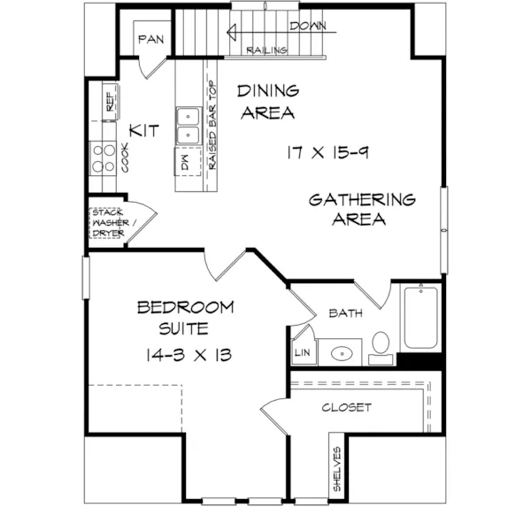 Arts & Crafts House Plan Second Floor -  136D-7500 | House Plans and More