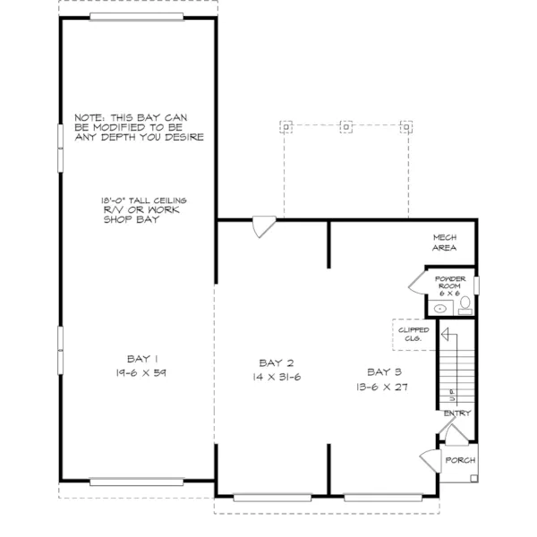 Rustic House Plan First Floor - 136D-7511 | House Plans and More