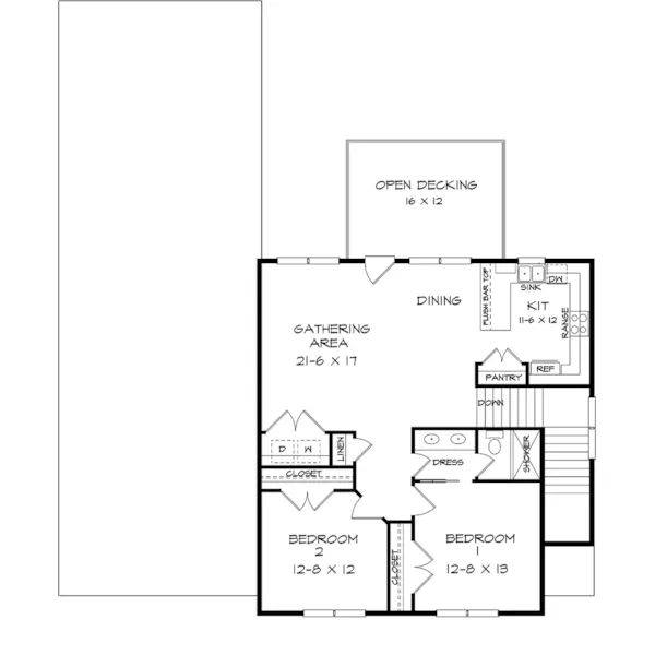 Rustic House Plan Second Floor - 136D-7511 | House Plans and More