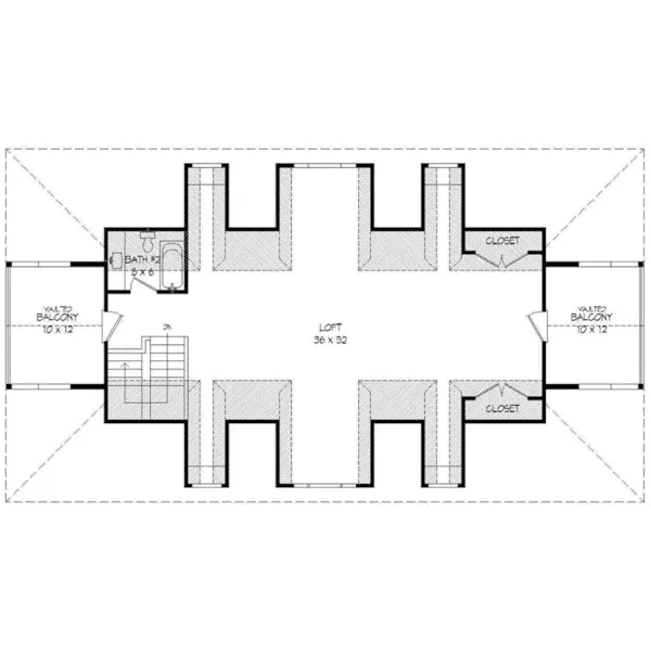 Country House Plan Second Floor -  142D-6052 | House Plans and More