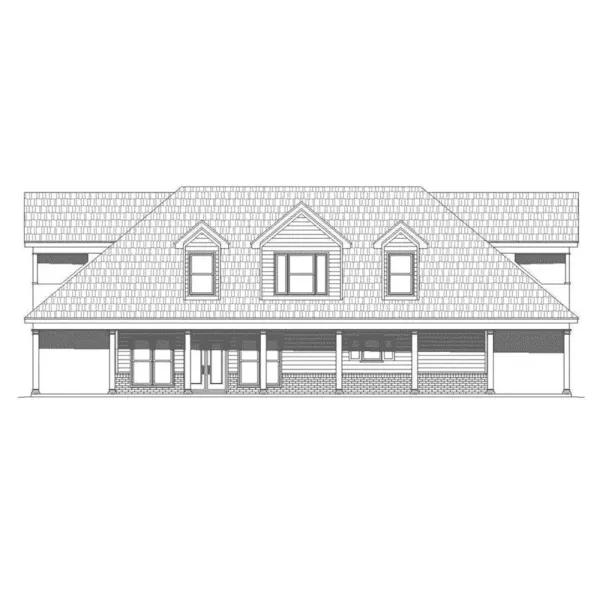 Country House Plan Rear Elevation -  142D-6052 | House Plans and More