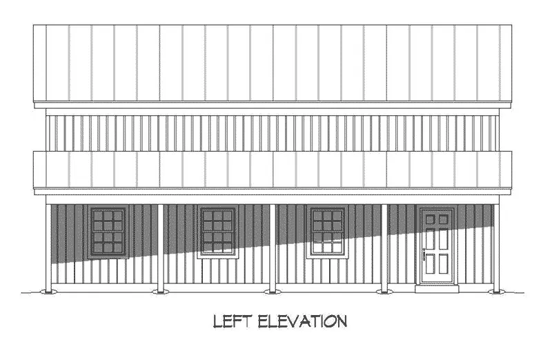 Building Plans Left Elevation -  142D-7503 | House Plans and More