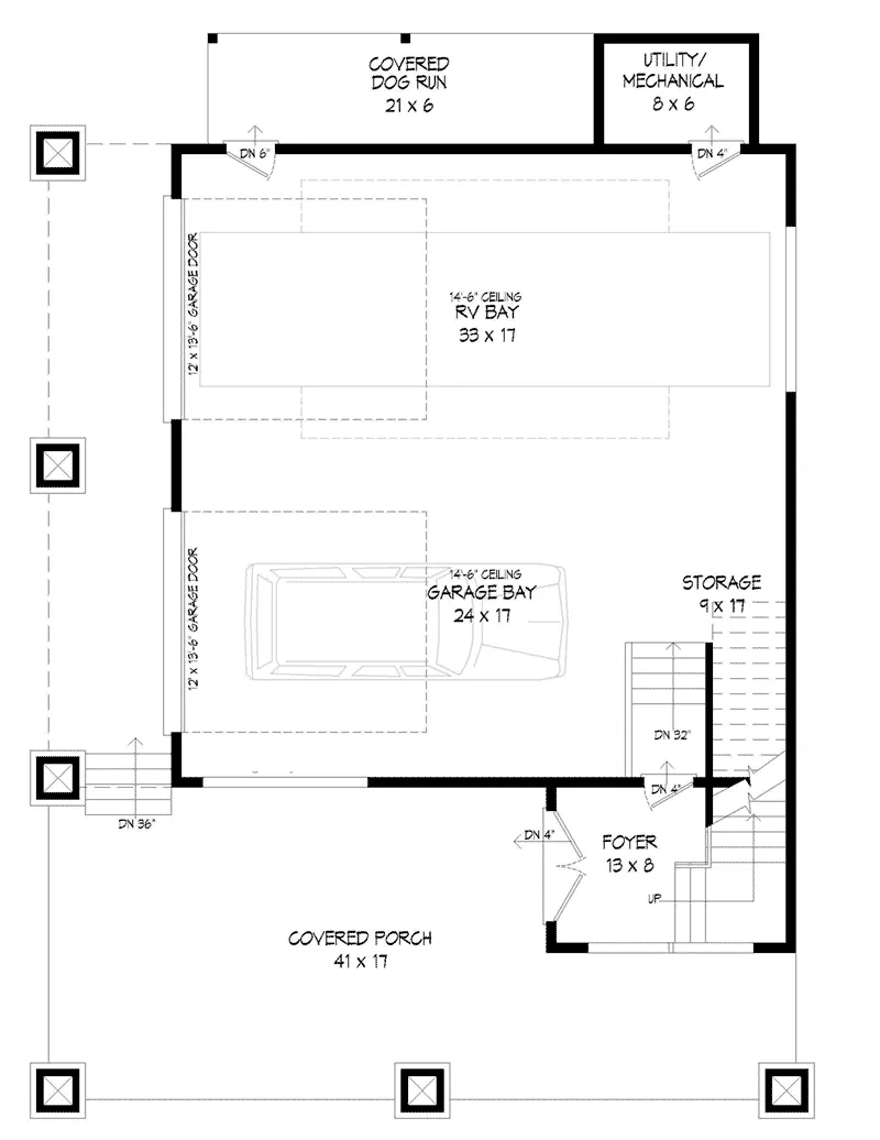 Building Plans First Floor -  142D-7521 | House Plans and More