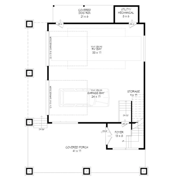 Building Plans First Floor -  142D-7521 | House Plans and More