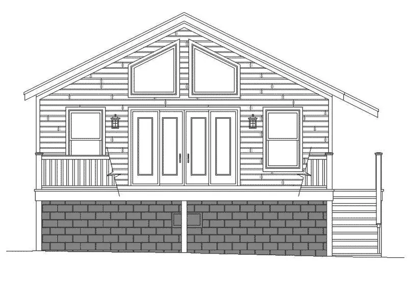 Shingle House Plan Rear Elevation -  142D-7529 | House Plans and More