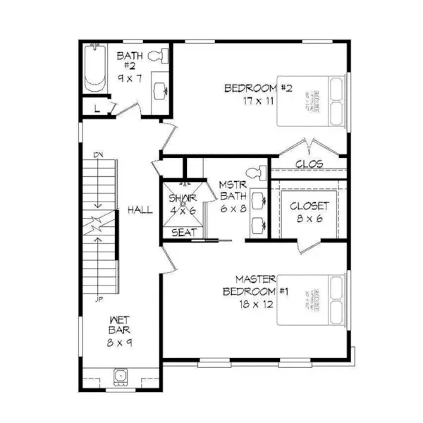 Building Plans Second Floor -  142D-7537 | House Plans and More