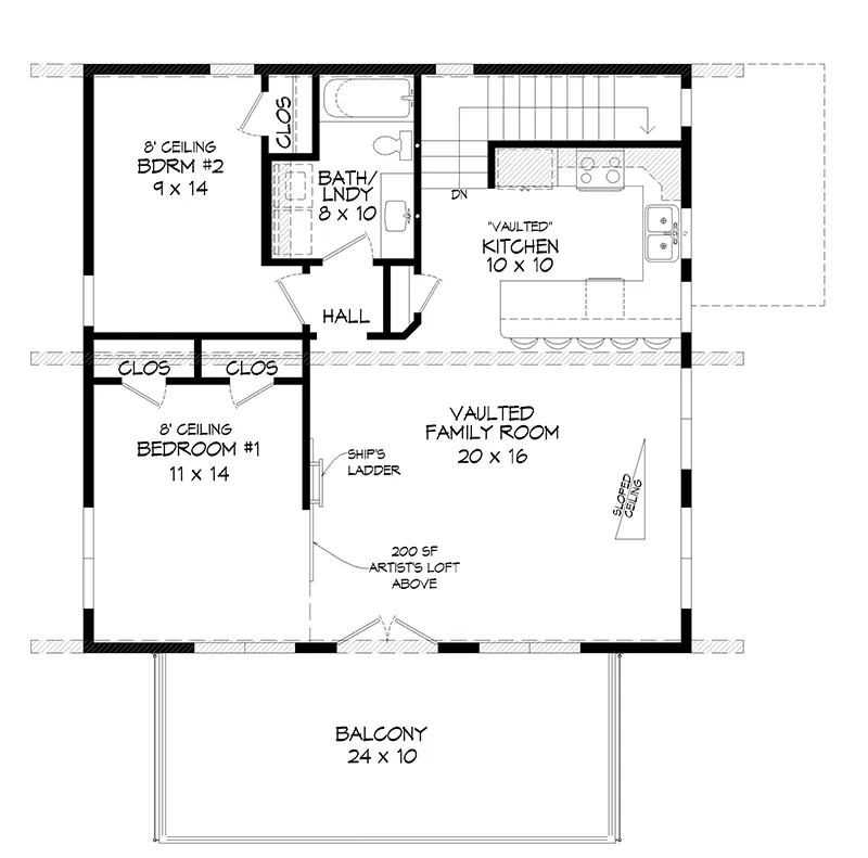 Lake House Plan Second Floor - 142D-7581 | House Plans and More