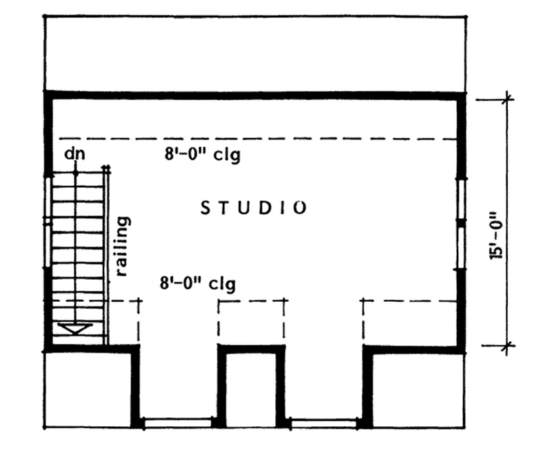 Building Plans Second Floor - Elsie Garage With Studio 144D-0008 | House Plans and More