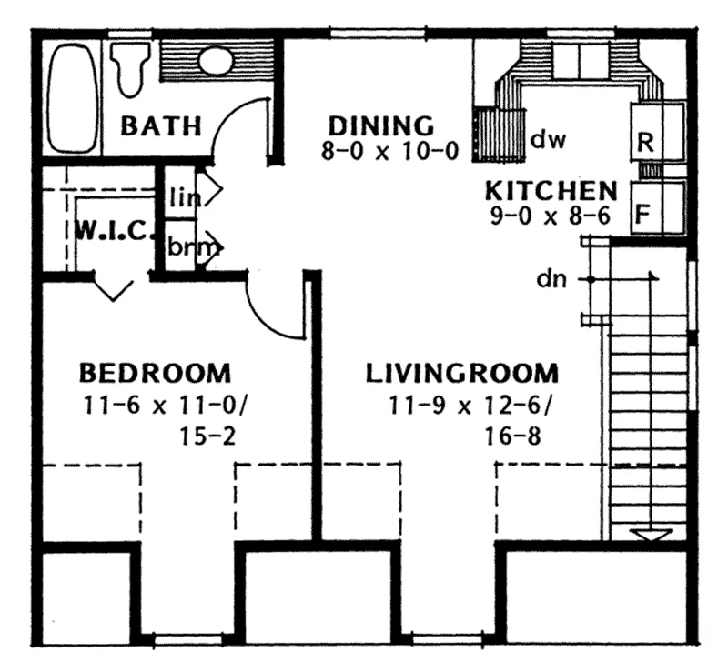 Building Plans Second Floor - Craig Apartment Garage 144D-0010 | House Plans and More