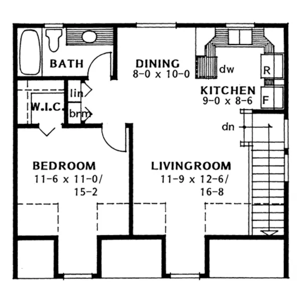 Mountain House Plan Second Floor - Craig Apartment Garage 144D-0010 | House Plans and More