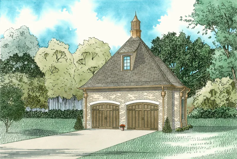 European House Plan Front of Home - Paley European Style Garage 154D-6002 | House Plans and More