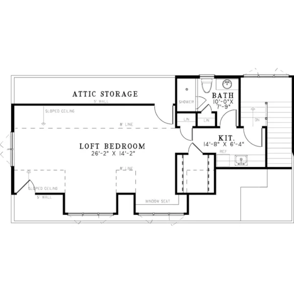 Building Plans Second Floor -  154D-7500 | House Plans and More