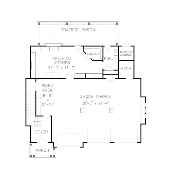 European House Plan First Floor - 168D-7501 | House Plans and More