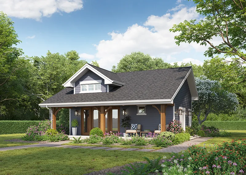 Ranch House Plan Front of Home - 175D-7511 | House Plans and More