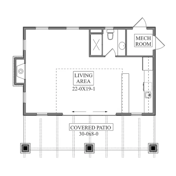 Mountain House Plan First Floor - 175D-7512 | House Plans and More