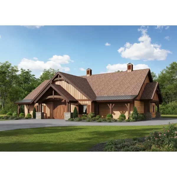 Mountain House Plan Front of Home - 175D-7514 | House Plans and More