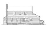 Traditional House Plan Rear Elevation - Walton Colonial Home 001D-0002 - Shop House Plans and More