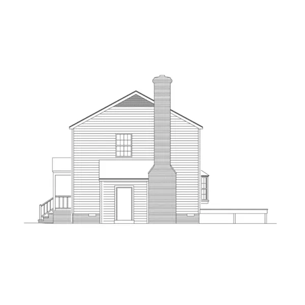 Georgian House Plan Right Elevation - Walton Colonial Home 001D-0002 - Shop House Plans and More