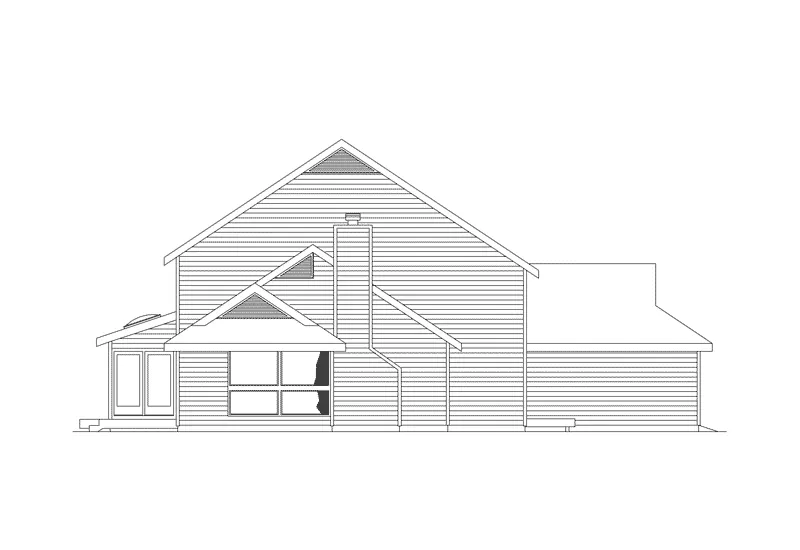 Contemporary House Plan Left Elevation - Winona Contemporary Home 001D-0004 - Shop House Plans and More