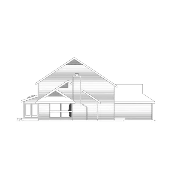 Modern House Plan Left Elevation - Winona Contemporary Home 001D-0004 - Shop House Plans and More