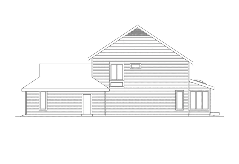 Contemporary House Plan Right Elevation - Winona Contemporary Home 001D-0004 - Shop House Plans and More