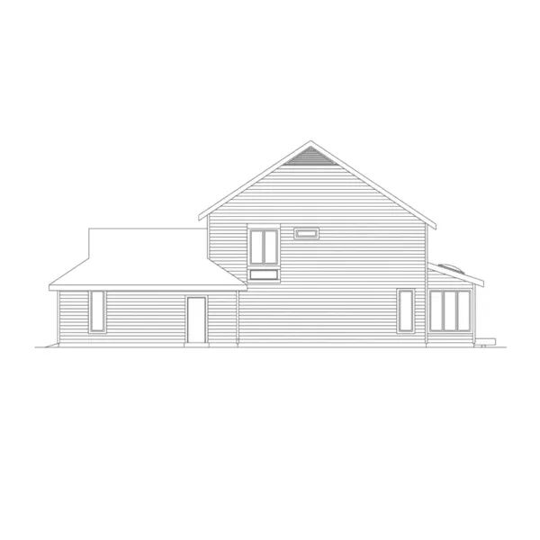 Modern House Plan Right Elevation - Winona Contemporary Home 001D-0004 - Shop House Plans and More