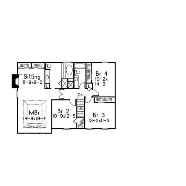 Traditional House Plan Second Floor - Dodson  Luxury Home 001D-0005 - Search House Plans and More