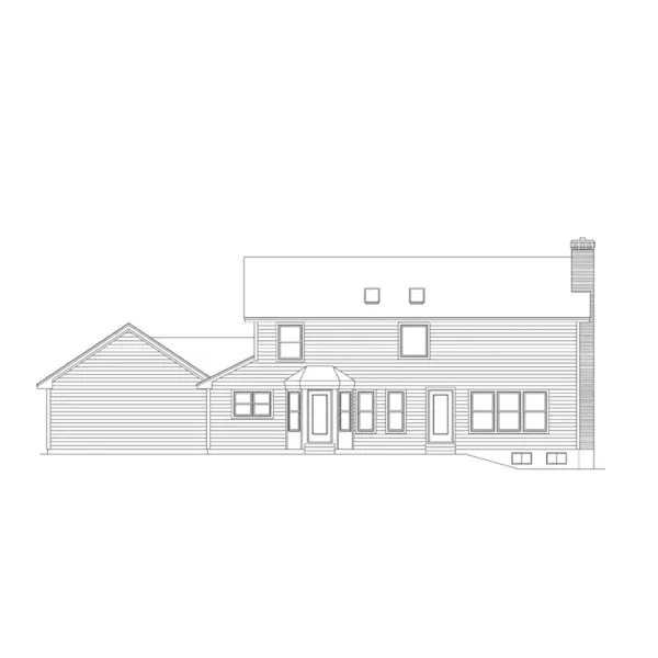 Traditional House Plan Rear Elevation - Dodson  Luxury Home 001D-0005 - Search House Plans and More