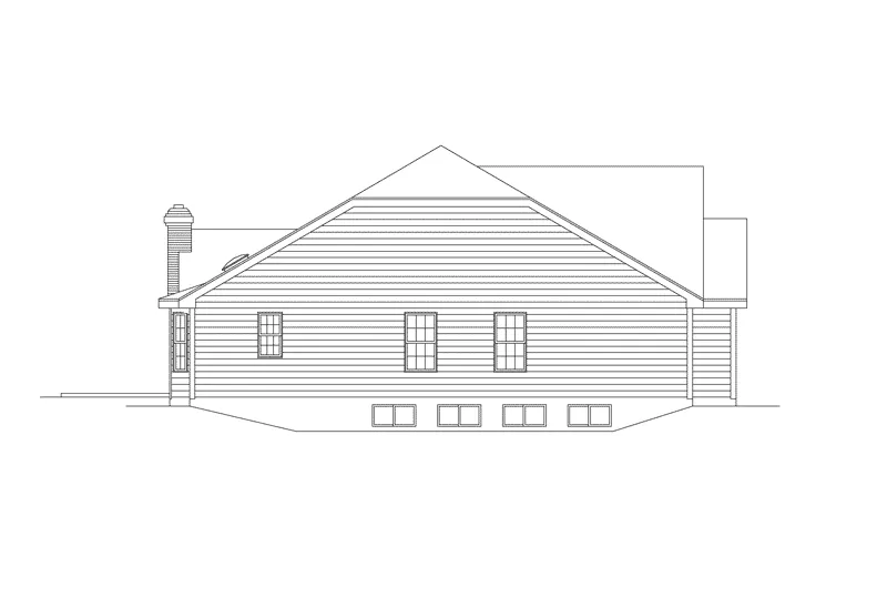 Ranch House Plan Left Elevation - Montclaire Ranch Home 001D-0007 - Shop House Plans and More