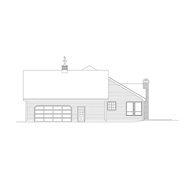 Country House Plan Right Elevation - Montclaire Ranch Home 001D-0007 - Shop House Plans and More