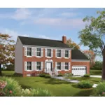 Georgian Home With Symmetrical Brick Façade and Broken Pediment