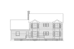 Early American House Plan Rear Elevation - Tidewater Colonial Home 001D-0009 - Shop House Plans and More