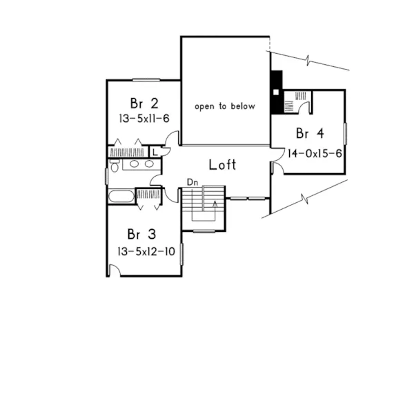 Contemporary House Plan Second Floor - Compton Contemporary Home 001D-0010 - Search House Plans and More