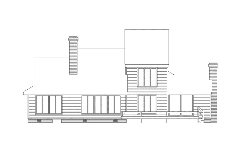 Contemporary House Plan Rear Elevation - Compton Contemporary Home 001D-0010 - Search House Plans and More