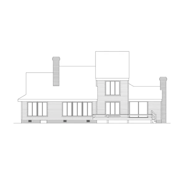 Contemporary House Plan Rear Elevation - Compton Contemporary Home 001D-0010 - Search House Plans and More