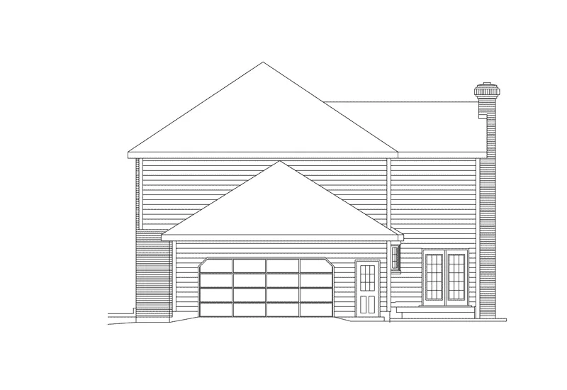 Traditional House Plan Right Elevation - Fairhaven Georgian Home 001D-0011 - Search House Plans and More