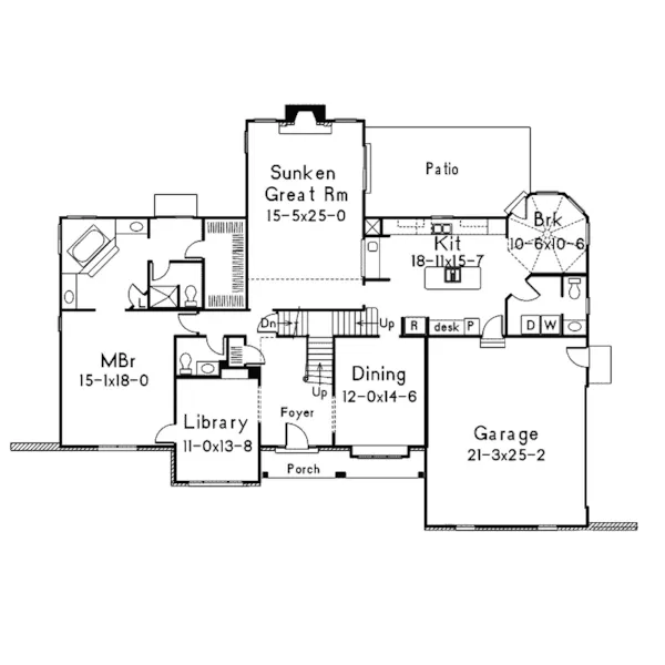 Traditional House Plan First Floor - Manor House Luxury Home 001D-0012 - Shop House Plans and More